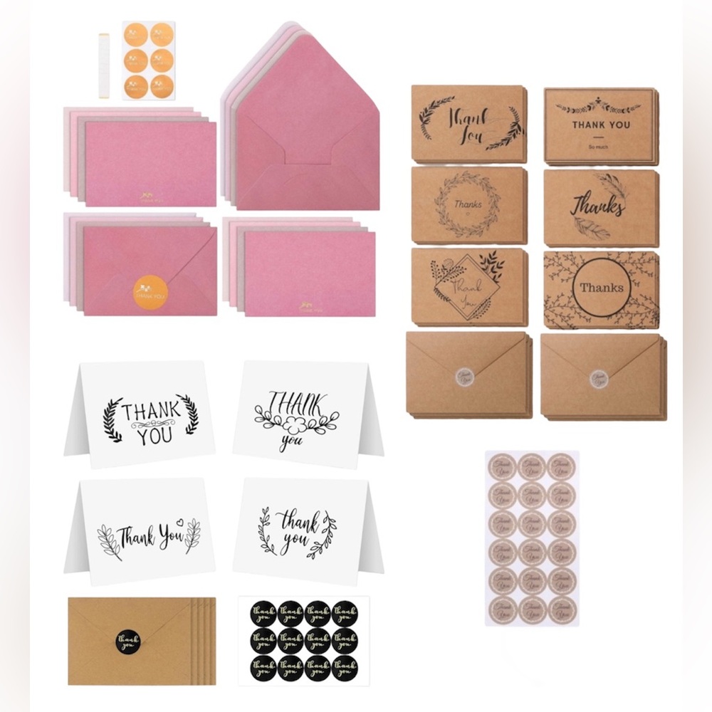 Thank You Card Set - You Pick 108pc, 60pc or 54pc Sets 🆕